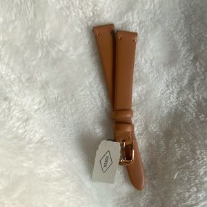 Fossil Brown Leather Watch Band 14mm